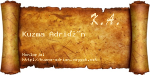 Kuzma Adrián névjegykártya